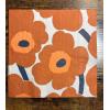 IHR Ideal Home Range Party Napkins Marimekko Disposable 3-Ply Paper Lunch Napkin Pack, 6.5″ x 6.5″, Unikko Terracotta, 20-Count