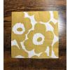 IHR Ideal Home Range Party Napkins Marimekko Disposable 3-Ply Paper Lunch Napkin Pack, 6.5″ x 6.5″, Unikko White/Gold, 20-Count