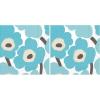 IHR Ideal Home Range Party Napkins Marimekko Disposable 3-Ply Paper Lunch Napkin Pack, 6.5″ x 6.5″, Unikko Turquoise, 20-Count(20 Count (Pack of 2))
