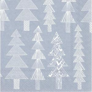 IHR Ideal Home Range Party Napkins Disposable 3-Ply Paper Lunch Napkin Pack, 6.5″ x 6.5″, Kuusikossa Light Blue, 20-Count