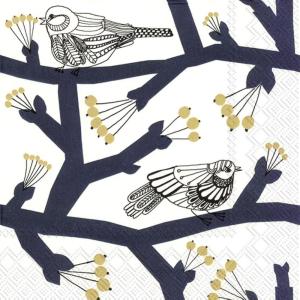 IHR Ideal Home Range Party Napkins Disposable 3-Ply Paper Lunch Napkin Pack, 6.5″ x 6.5″, Pakkanen Dark Blue, 20-Count