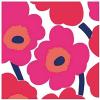 IHR Ideal Home Range Party Napkins Marimekko Disposable 3-Ply Paper Lunch Napkin Pack, 6.5″ x 6.5″, Unikko (Red), 20-Count