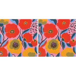 Boston International IHR Ideal Home Range 3-Ply Paper Napkins Marimekko Collections Party Napkin Pack, Cocktail Size, Rosarium Rose, 5″ x 5″, 20-Count(20 Count (Pack of 2))