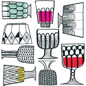 IHR Ideal Home Range Cocktail Napkins Marimekko Disposable 3-Ply Paper Party Napkin Pack, 5″ x 5″, Kippis, 20-Count