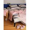 MARIMEKKO Räsymatto Blanket — Refine Your Home Décor with Our Pink & White Decorative Throw Blankets for Sofa (51 x 71 Inch)