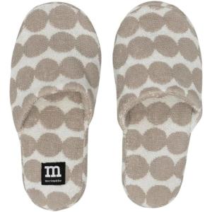 MARIMEKKO Räsymatto Cotton Slippers(Beige)