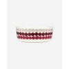 MARIMEKKO Oiva Räsymatto Bowls for Kitchen (Beige and Dark Red) – Iconic Stoneware to Refine Your Décor – Elevate Your Dining Experience with This Stylish Cereal Bowl (1.5 L)