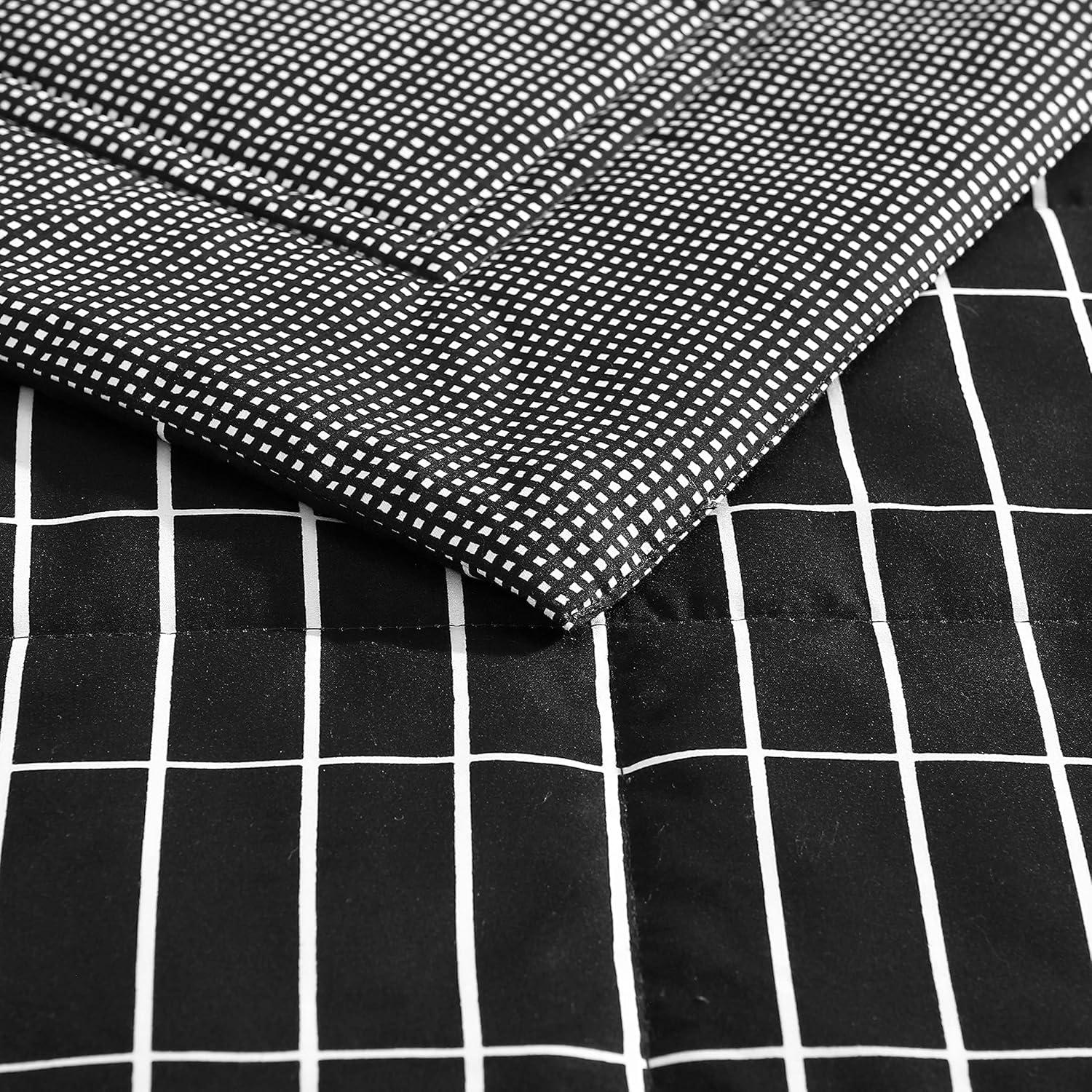 image:imageMarimekko Pieni Tiiliskivi Collection BlanketUltra Soft Brushed Microfiber with Alt Down Lightweight amp Reversible Bedding Queen BlackBlack