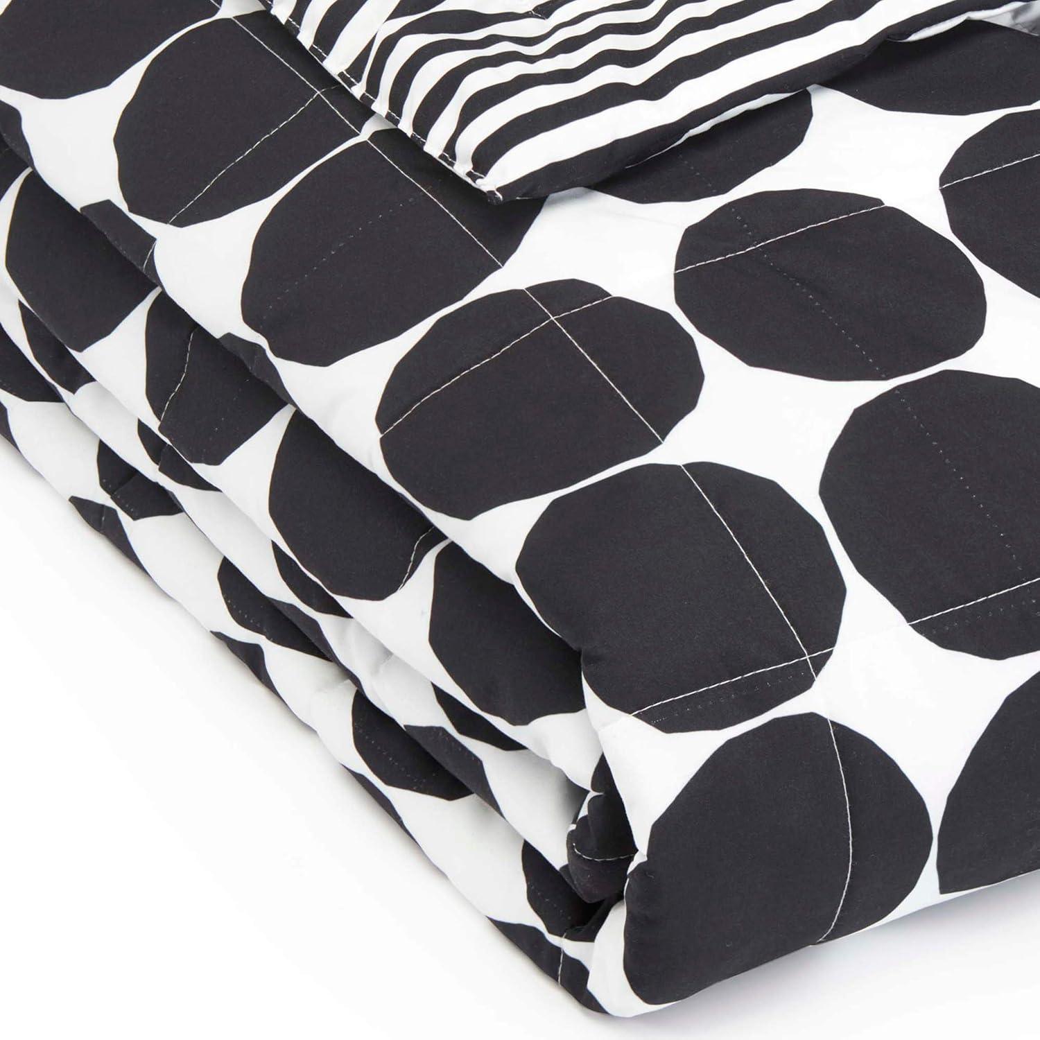 image:imageMarimekko USHSEE1166166 Pienet Kivet Collection Soft and Cozy Breathable Blanket Lightweight and Perfect for Sofa Couch or Bed Modern and Stylish Home Dcor King Black