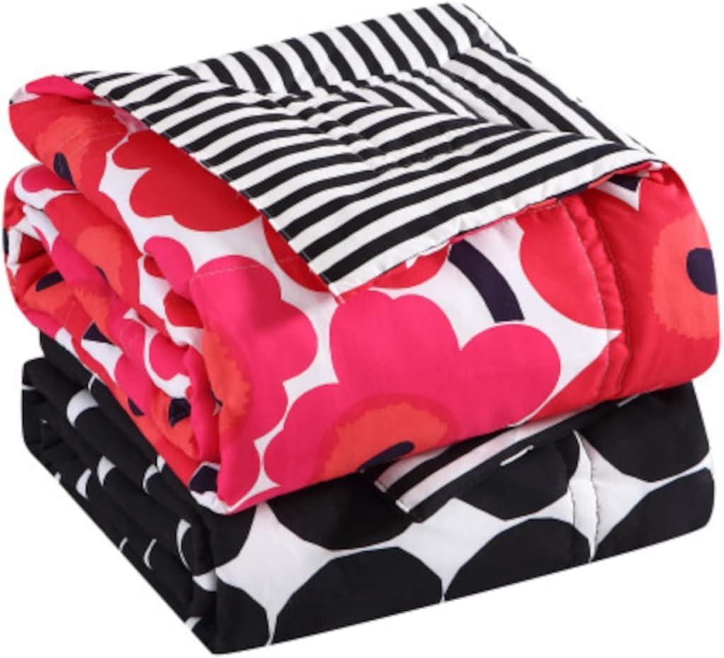 image:imageMarimekko Blanket Cozy Reversible Bedding Lightweight Home Decor for All Seasons Queen Pieni Unikko Red
