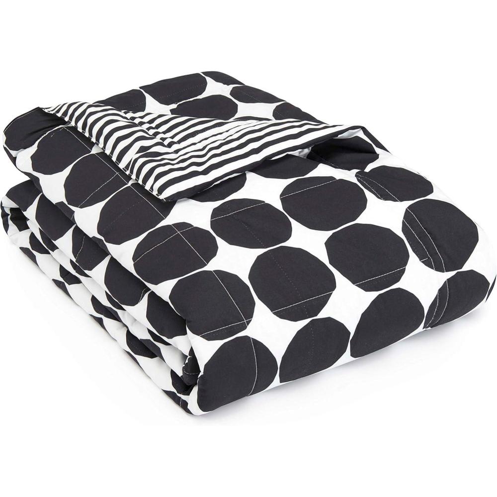 image:imageMarimekko USHSEE1166166 Pienet Kivet Collection Soft and Cozy Breathable Blanket Lightweight and Perfect for Sofa Couch or Bed Modern and Stylish Home Dcor King Black
