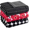 Marimekko | Pieni Tiiliskivi Collection | Blanket-Ultra Soft Brushed Microfiber with Alt Down, Lightweight & Reversible Bedding, Queen, Black(Black)