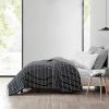 Marimekko | Pieni Tiiliskivi Collection | Blanket-Ultra Soft Brushed Microfiber with Alt Down, Lightweight & Reversible Bedding, Queen, Black(Black)