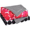Marimekko | Pieni Unikko Collection | Blanket-Ultra Soft Brushed Microfiber, Reversible & Lightweight, Oeko-Tex Certified, Throw, Red