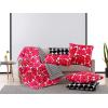 Marimekko | Pieni Unikko Collection | Blanket-Ultra Soft Brushed Microfiber, Reversible & Lightweight, Oeko-Tex Certified, Throw, Red
