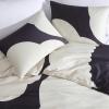 Marimekko – Queen Duvet Cover Set, Super Soft Organic Bedding, Casual Home Decor (Vesi Unikko Yellow, Queen)(Iso Unikko Charcoal)