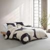 Marimekko – Queen Duvet Cover Set, Super Soft Organic Bedding, Casual Home Decor (Vesi Unikko Yellow, Queen)(Iso Unikko Charcoal)