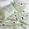 Marimekko – Queen Duvet Cover Set, Super Soft Organic Bedding, Casual Home Decor (Vesi Unikko Yellow, Queen)(Unikko Green)
