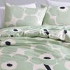 Marimekko – Queen Duvet Cover Set, Super Soft Organic Bedding, Casual Home Decor (Vesi Unikko Yellow, Queen)(Unikko Green)