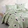 Marimekko – Queen Duvet Cover Set, Super Soft Organic Bedding, Casual Home Decor (Vesi Unikko Yellow, Queen)(Unikko Green)