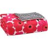 Marimekko | Pieni Unikko Collection | Blanket-Ultra Soft Brushed Microfiber, Reversible & Lightweight, Oeko-Tex Certified, Throw, Red