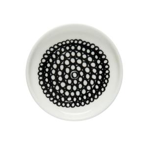 MARIMEKKO Oiva Siirtolapuutarha Small Plate – Refine Your Kitchen Décor with Our Iconic Black & White Stoneware – Stylish Dessert Plate to Elevate Your Dining Experience (8,5 cm)