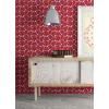 Marimekko Red Pieni Unikko Peel & Stick Wallpaper (MKS4492)(Red)