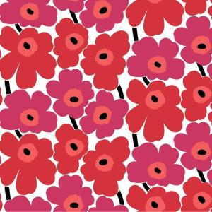 Marimekko Red Pieni Unikko Peel & Stick Wallpaper (MKS4492)(Red)