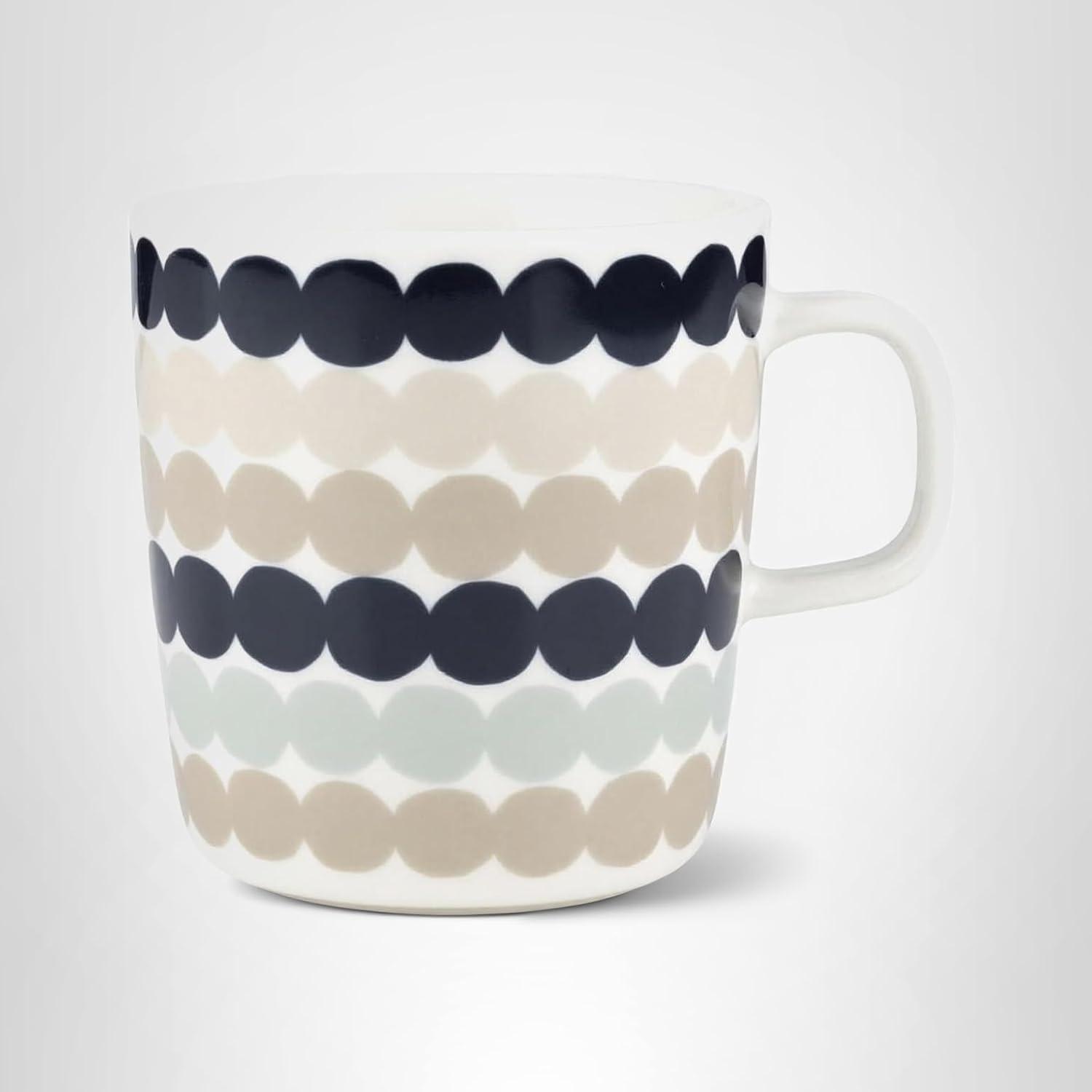 image:imageMARIMEKKO Oiva Rsymatto Coffee Mug Refine Your Kitchen Dcor with Our Iconic Stoneware Stylish Porcelain Coffee Cups to Elevate Your Drinking Experience 6 ozBeigeGreen