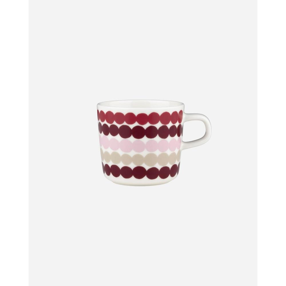 image:imageMARIMEKKO Oiva Rsymatto Coffee Mug Refine Your Kitchen Dcor with Our Iconic Stoneware Stylish Porcelain Coffee Cups to Elevate Your Drinking Experience 6 ozBeigeDark Red