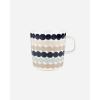 MARIMEKKO Oiva Räsymatto Coffee Mug – Refine Your Kitchen Décor with Our Iconic Stoneware – Stylish Porcelain Coffee Cups to Elevate Your Drinking Experience (6 oz)(Beige/Green)