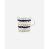 MARIMEKKO Oiva Räsymatto Coffee Mug – Refine Your Kitchen Décor with Our Iconic Stoneware – Stylish Porcelain Coffee Cups to Elevate Your Drinking Experience (6 oz)(Beige/Green)