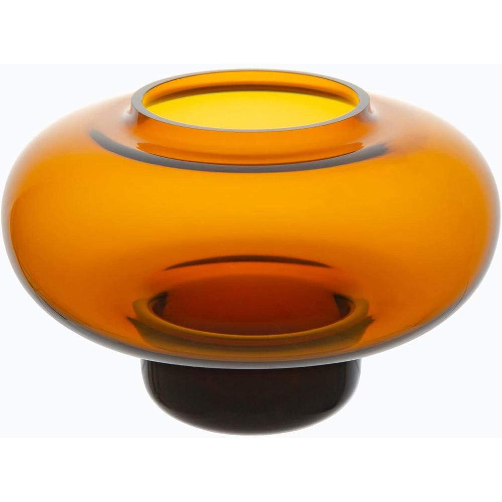 image:imageMARIMEKKO Fyr Tealight Candle Holder Upgrade Your Home Decor with Our Brown Candle Holders for Table Centerpiece MouthBlown Clear Glass Candle Holders 3 in x 5 inBrown