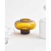 MARIMEKKO Fyr Tealight Candle Holder – Upgrade Your Home Decor with Our Brown Candle Holders for Table Centerpiece – Mouth-Blown Clear Glass Candle Holders (3 in x 5 in)(Brown)
