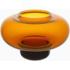MARIMEKKO Fyr Tealight Candle Holder – Upgrade Your Home Decor with Our Brown Candle Holders for Table Centerpiece – Mouth-Blown Clear Glass Candle Holders (3 in x 5 in)(Brown)