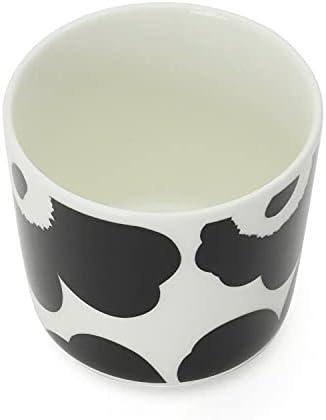 image:imageMARIMEKKO Unikko Oiva Stoneware Coffee Cup Set of 2 Refine Your Kitchen Dcor with Our Iconic Black amp White Stoneware Stylish Floral Coffee Cups to Elevate Your Drinking Experience 7ozUnikko Black