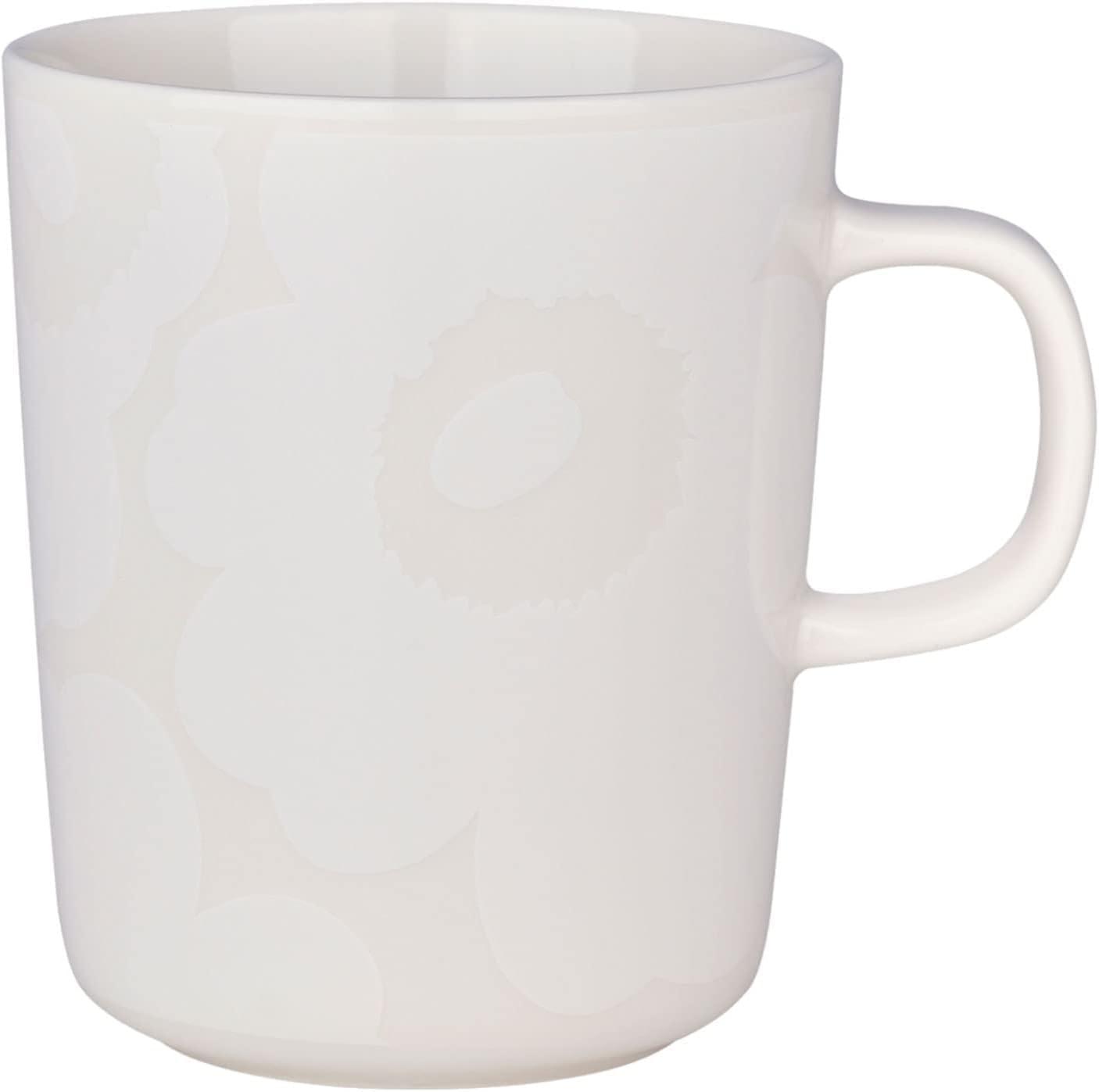 image:imageMARIMEKKO Unikko Oiva Stoneware Coffee Cup Set of 2 Refine Your Kitchen Dcor with Our Iconic Black amp White Stoneware Stylish Floral Coffee Cups to Elevate Your Drinking Experience 7ozUnikko White