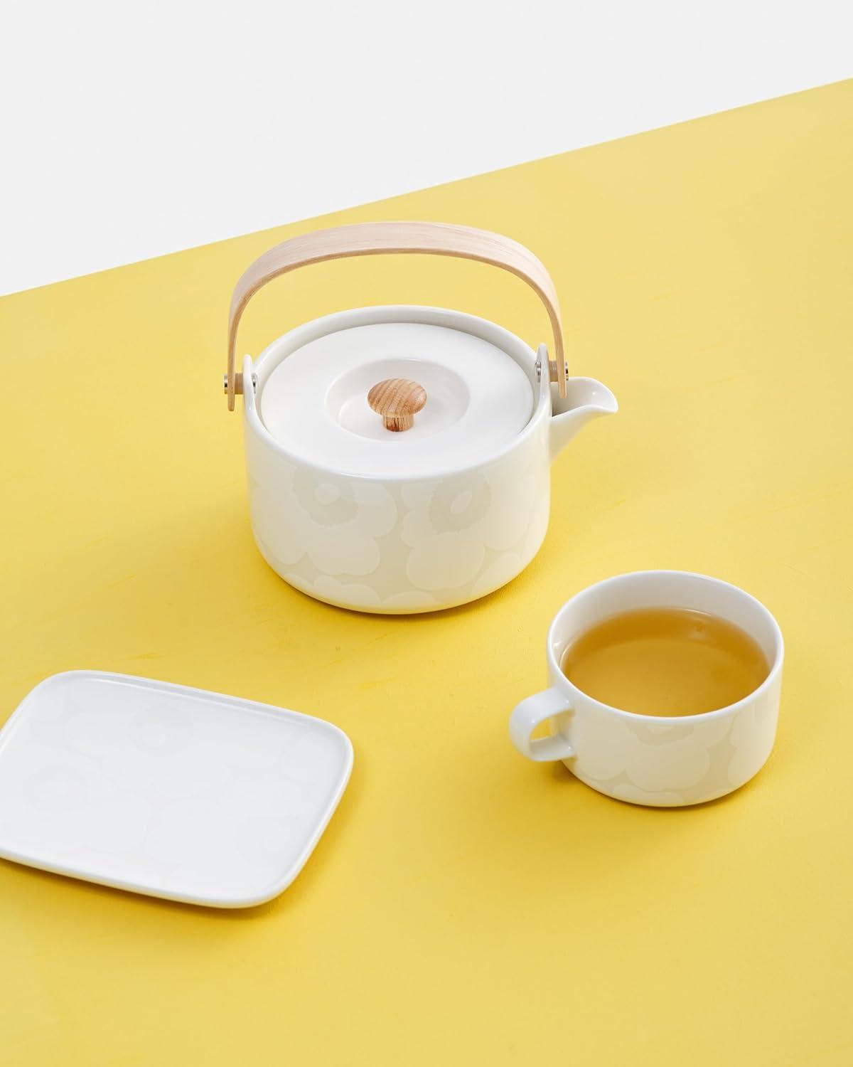 image:imageMARIMEKKO Unikko Oiva Stoneware Coffee Cup Set of 2 Refine Your Kitchen Dcor with Our Iconic Black amp White Stoneware Stylish Floral Coffee Cups to Elevate Your Drinking Experience 7ozUnikko White