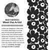 MARIMEKKO Unikko Oiva Stoneware Coffee Cup Set of 2 — Refine Your Kitchen Décor with Our Iconic Black & White Stoneware — Stylish Floral Coffee Cups to Elevate Your Drinking Experience (7oz)(Unikko White)