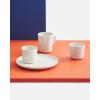 MARIMEKKO Unikko Oiva Stoneware Coffee Cup Set of 2 — Refine Your Kitchen Décor with Our Iconic Black & White Stoneware — Stylish Floral Coffee Cups to Elevate Your Drinking Experience (7oz)(Unikko White)